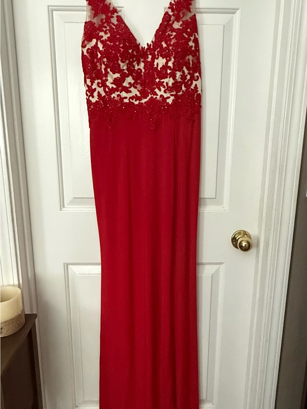 Jovani Vibrant Red Cocktail Gown